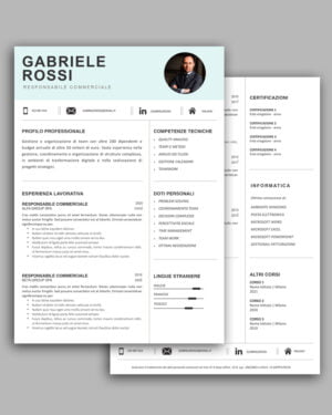 Modello curriculum da compilare TORONTO 2 pagine