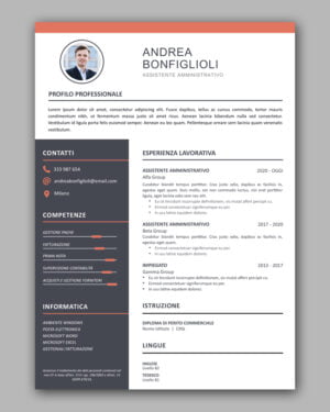 Modello curriculum da compilare VERNON 1 pagina